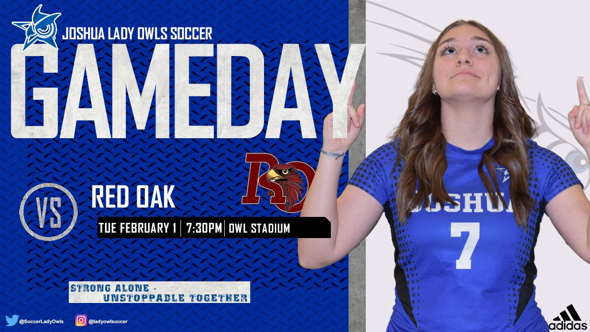 It’s GAMEDAY!!! Lady Owls soccer battles too-ranked Red Oak Lady Hawks in the friendly confines of Owl Stadium! Come out and be loud!! #rowthatboat <a href="/Gosset41/">Brian Gosset</a> <a href="/tascosoccer/">TASCO</a> @LethalSoccer <a href="/CTRsports/">Times-Review Sports</a> <a href="/dfwvarsity/">dfw varsity</a> @joshuaathletics <a href="/JoshuaISD/">Joshua ISD</a> <a href="/MaxPreps/">MaxPreps</a> <a href="/VarsityRadionet/">VarsityRadio</a>