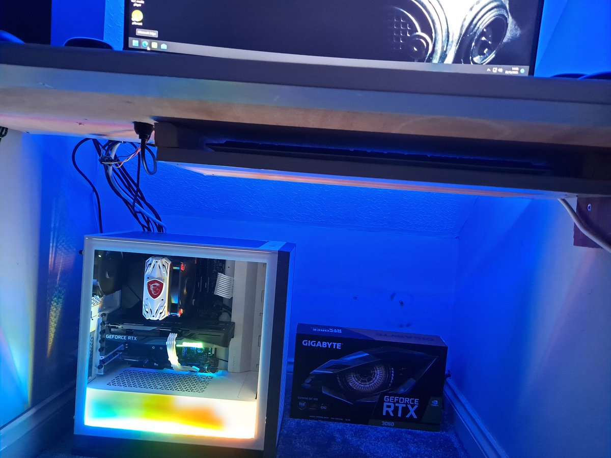 fatalaspin's tweet photo. @JayzTwoCents @JayzTwoCents Hey Jay, This is my first build inspired by some of your videos, and probably one of the smallest places you've seen a gaming setup. Under my stairs 🤣. https://t.co/zYLxzhZ7u3
