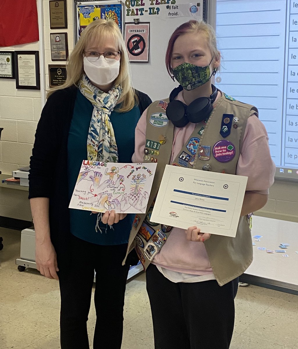 Huge shout out to this Warrior for winning the WAFLT postcard contest! Congratulations Jane! #mhspride <a href="/pjohnsonfox/">Paula Johnson-Fox</a> <a href="/1WarriorMHS/">1WARRIOR</a> <a href="/MuskegoNorwaySc/">Muskego-Norway Schools</a>