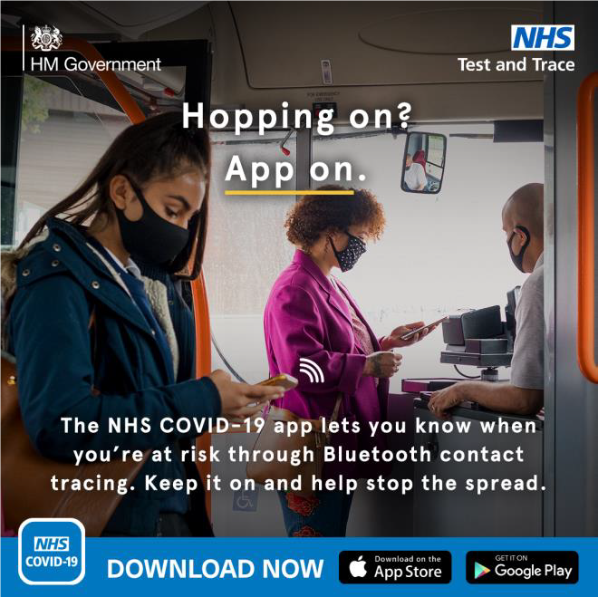 The #NHSCOVID19app is a fast and easy way to find out you’ve been near someone with the virus. Even if it’s someone you don’t know. Keep the app on and stay safe this winter - covid19.nhs.uk