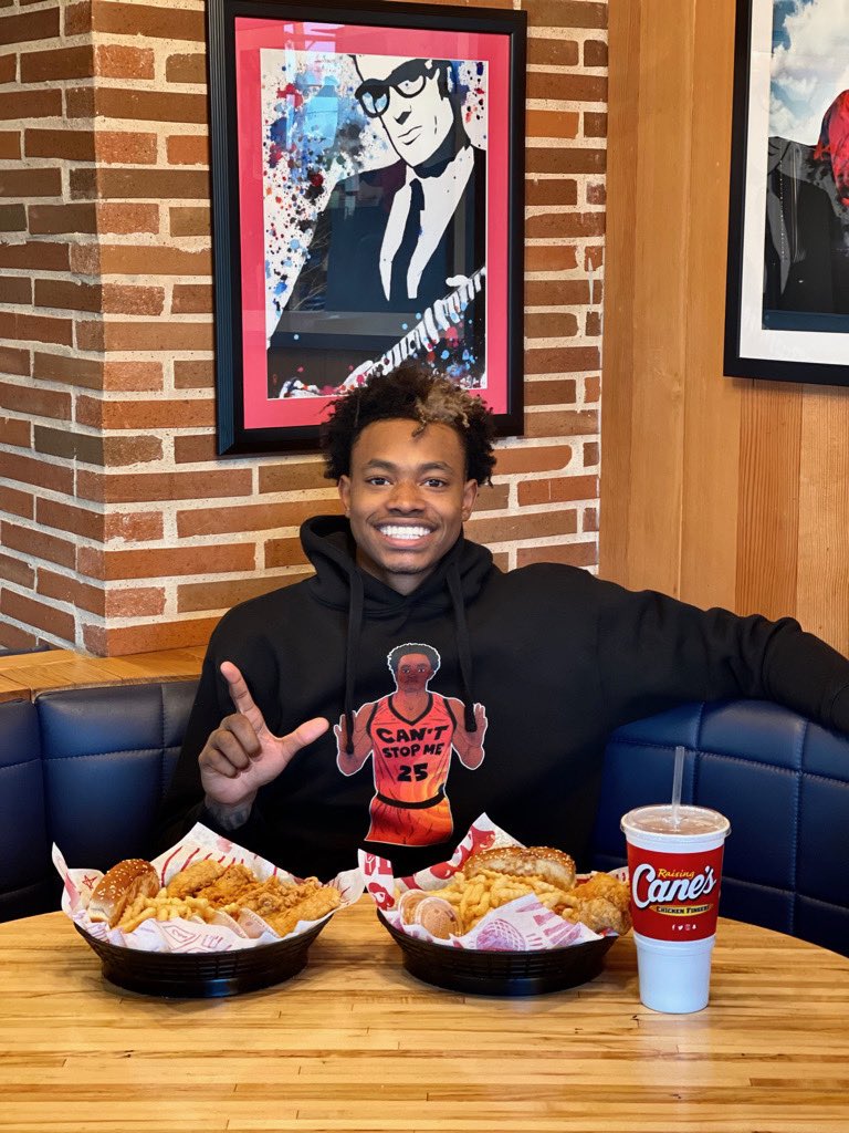 Fueling up for the big game tonight. Excited to announce my partnership with @raisingcanes  #CaniacAmbassador 

In His time. 🙏🏾💕✌🏾