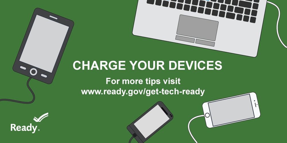 TravisCountyES's tweet photo. When the electricity is out, having a charged mobile device is crucial to keep you in communication with others.
A Winter Storm Watch has been issued for Travis County beginning mid week. Icing and travel impacts are most likely to occur.
Prepare now.
#PreparedNotScared https://t.co/MfcKxqGgC4