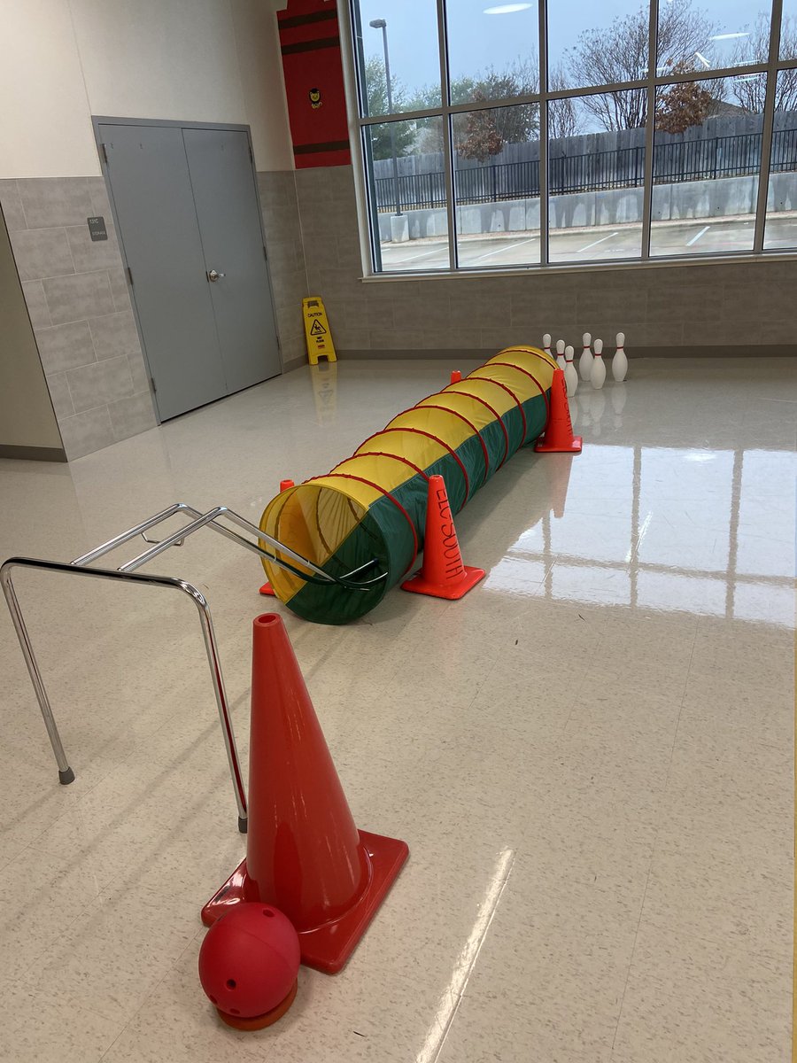 We did a little traditional and some not so traditional bowling last week. Working on rolling the ball towards a target. <a href="/ELCSouth_KISD/">ELC South - KISD</a>