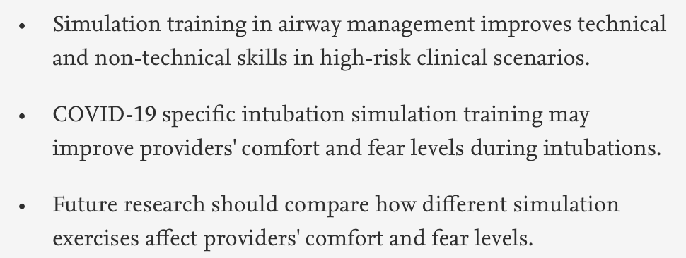 DRaja_DNP's tweet photo. Impact of #COVID19 specific #SimulationTraining in improving intubators’ level of comfort during #Intubations of COVID19 pts - Results, USA nat'l survey
Reem Qabas Al Shabeeb, et al. GW U. School of Medicine & Health Science
https://t.co/3vHzupclng
@sciencedirect
#MedEd https://t.co/bNorI74Bjm