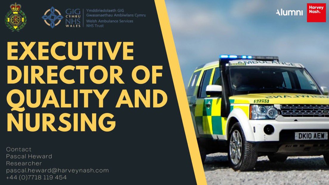 RECRUITING: We’re looking for our next Executive Director of Quality and Nursing. If you’re a patient focused senior clinical leader with experience at Board level our recruiters want to hear from you. Find our more here: bit.ly/34mxP9o and apply to join #TeamWAST.