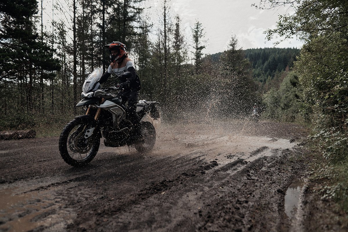UKTriumph's tweet photo. Who's glad to see the back of dry January? 

Here are some mucky shots from the Triumph Adventure Experience to wet your whistle.

#TriumphAdventureExperience #Tiger900 #OffRoad https://t.co/4mUekXv4Si