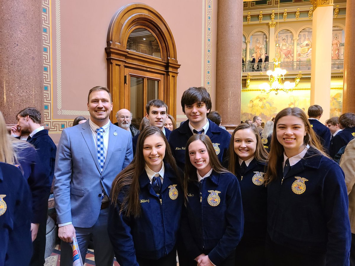 PanoramaFFA's tweet photo. Great day visiting the Capital and meeting with Rep. Sorensen discussing the importance of AgEd and FFA in school. #phsffa https://t.co/hkA0vmq0nz