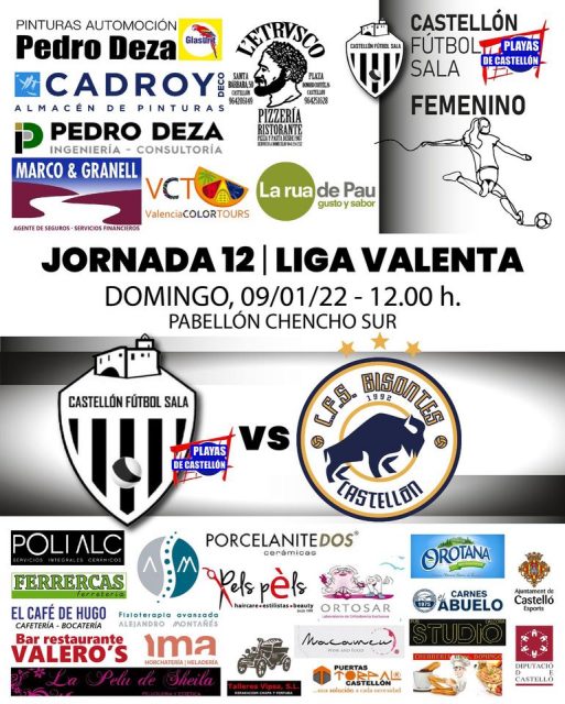𝗝𝗼𝗿𝗻𝗮𝗱𝗮 12 𝗱𝗲 𝗹𝗮 𝗟𝗶𝗴𝗮 𝗩𝗮𝗹𝗲𝗻𝘁𝗮 𝗙𝘂𝘁𝘀𝗮𝗹 - 𝗚𝗿𝘂𝗽𝗼 𝟭𝗕 𝗙𝗲𝗺𝗲𝗻𝗶𝗻𝗼 𝗔𝘂𝘁𝗼𝗻𝗼́𝗺𝗶𝗰𝗼

Castellón Fútbol Sala

castellonfutbolsala.es/2022/02/01/%f0…