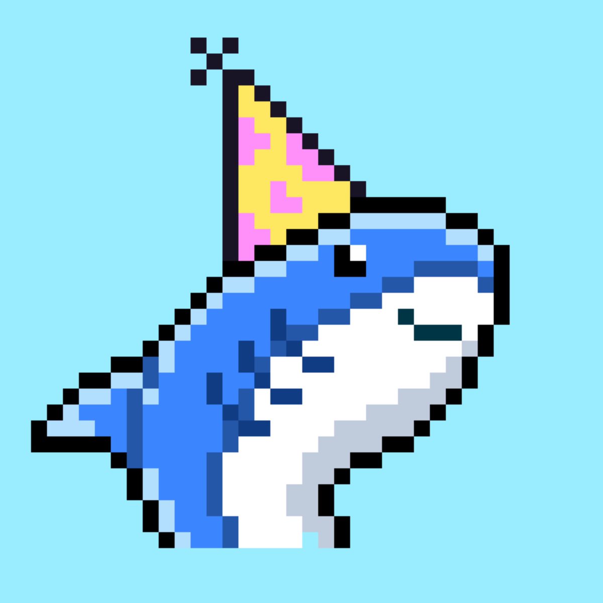 SharpSharkz's tweet photo. @MantaNFT Party Shark! (Link in bio) #NFTs https://t.co/btx9wGp0Gt