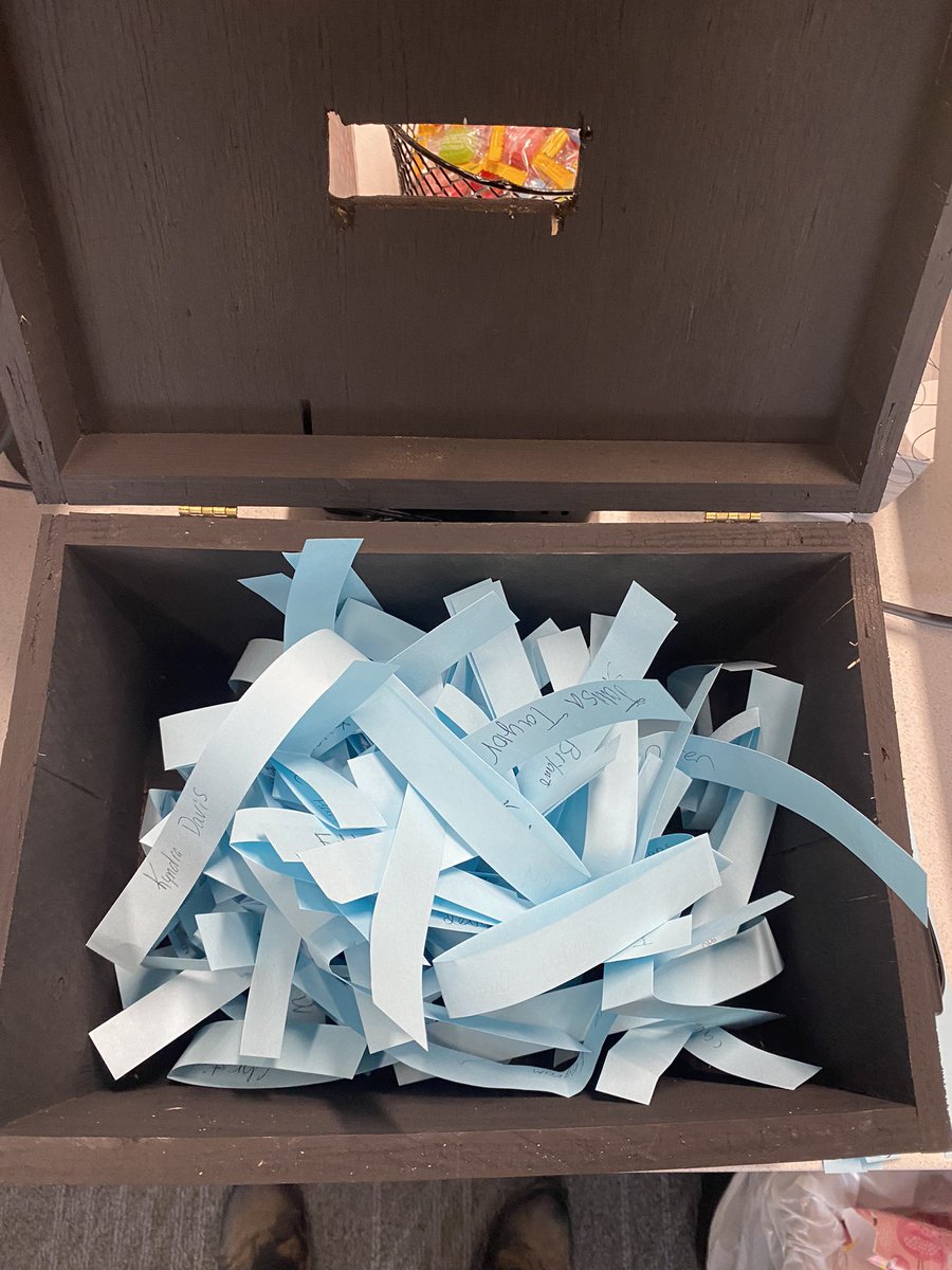 Library_JCHS's tweet photo. Each slip of paper is a book that has been on a date with a Jay student or teacher. Come get entered in to our drawing to be held on Valentine’s Day. #jaysread https://t.co/7GyUZQSA8G