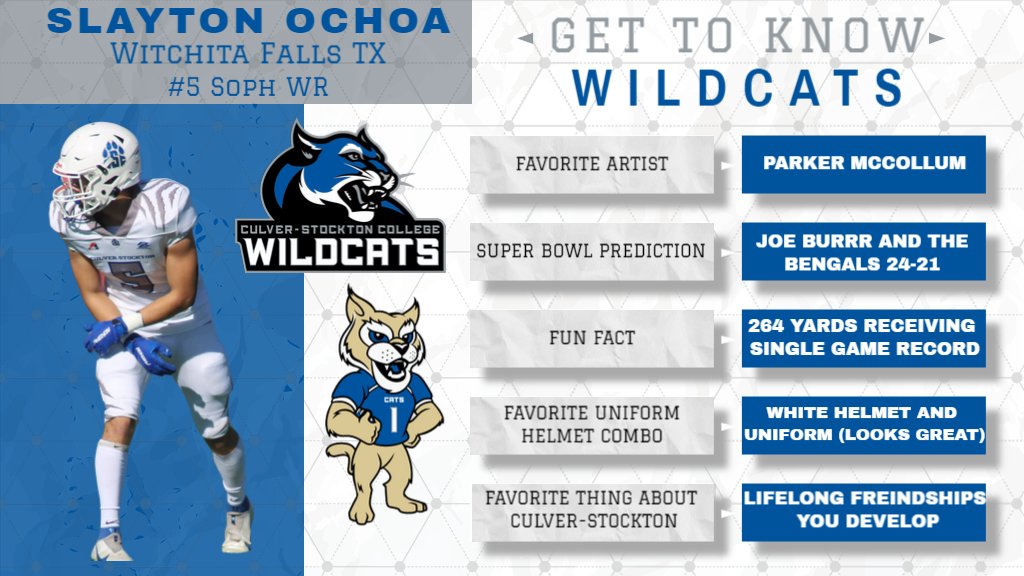 Meet Sophomore WR @SlaytonOchoa15. Broke the single game receiving record this past season. Plus he is Tik-Tok Famous. #GoWild #Family