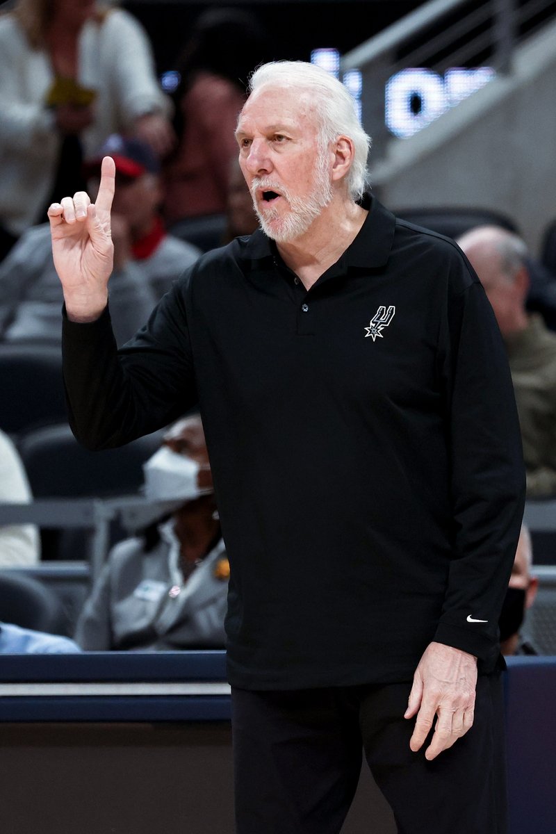 Including the playoffs, Gregg Popovich of the @spurs has 1499 career wins as a head coach, most in NBA history.

With a win tonight, Popovich would be the first NBA, NHL or NFL head coach to hit 1500 regular and postseason wins. In MLB, 25 managers have reached 1500 career wins. https://t.co/q1p0R5Wnk4