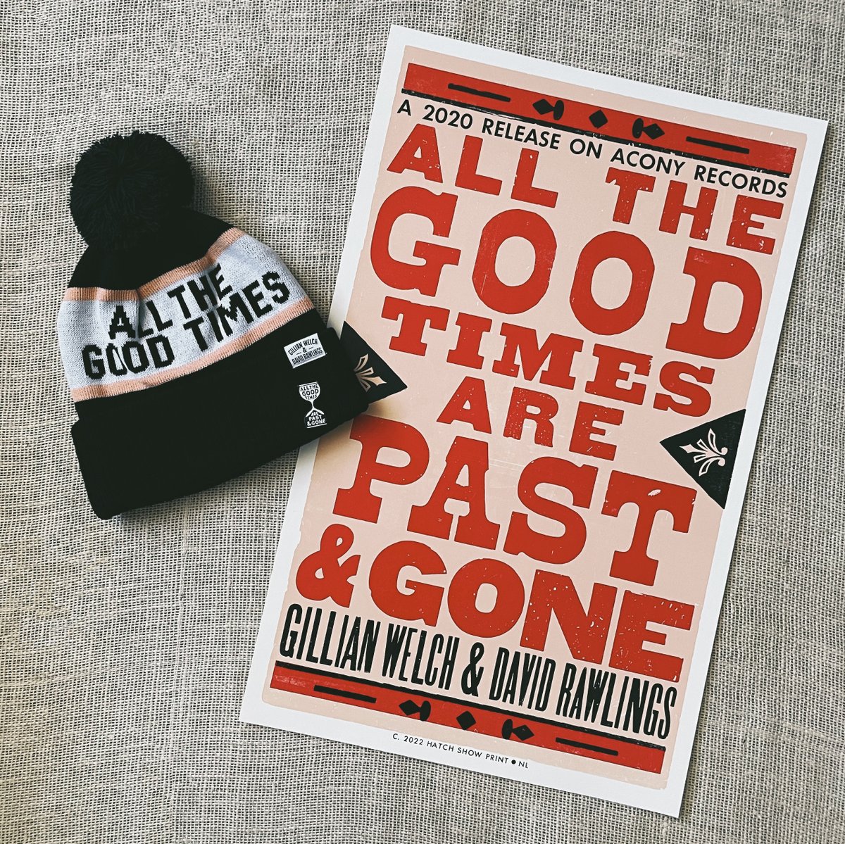 Gillian Welch (@gillianwelch) on Twitter photo We finally made an official release <a href="/HatchShowPrint/">Hatch Show Print</a> for ALL THE GOOD TIMES, our Grammy-award winning release of acoustic covers. To celebrate this special record and its new poster, we've bundled it with our various ATGT-related merch & music.
store.aconyrecords.com We finally made an official release <a href="/HatchShowPrint/">Hatch Show Print</a> for ALL THE GOOD TIMES, our Grammy-award winning release of acoustic covers. To celebrate this special record and its new poster, we've bundled it with our various ATGT-related merch & music.
store.aconyrecords.com