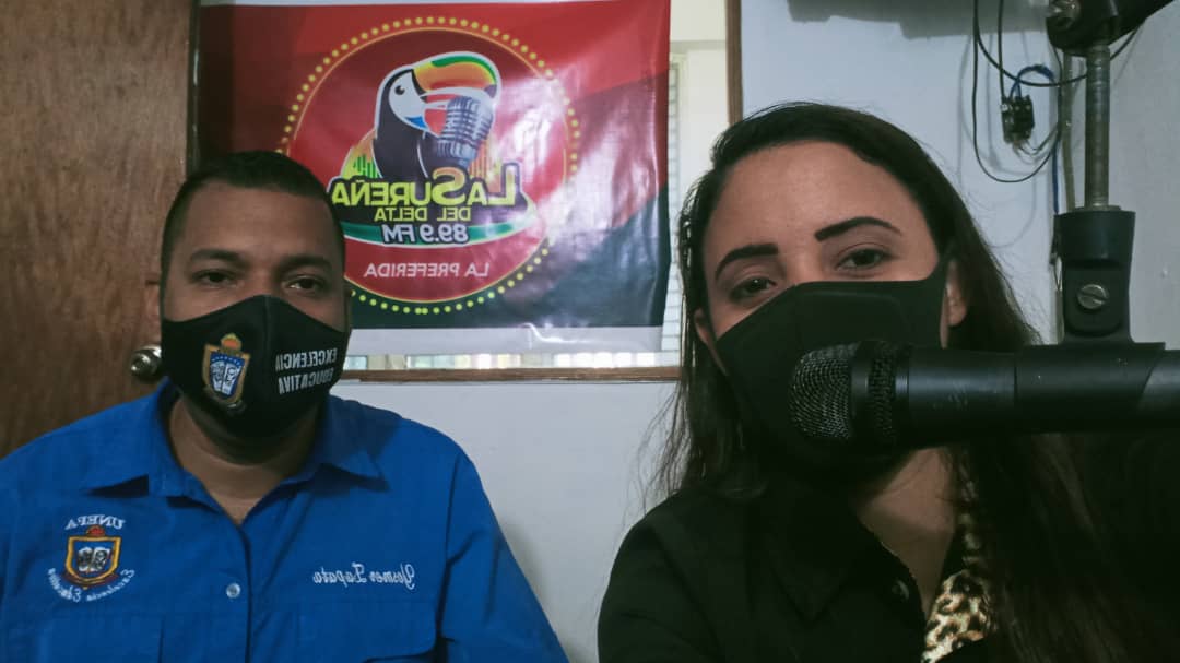 deltaunefa's tweet photo. En el programa radial "Trabajadores en Revolución" por la Sureñas del Delta 89.9FM #unefaexcelenciaeducativa @Unefa_VEN
 @angiolillofp
 @lexalmeida3
 @Marlonjuventud
 @LizetaPSUV https://t.co/jF6enbHiBQ