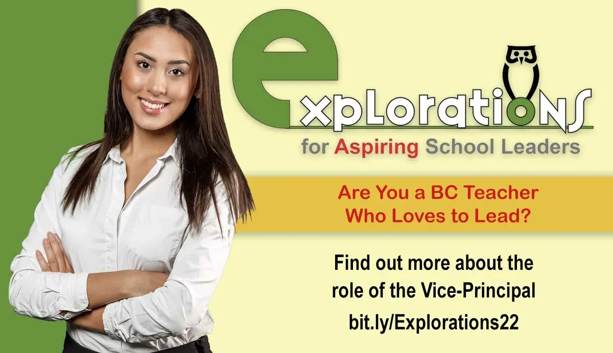 BC Principals' & Vice-Principals' Association (@bcpvpa) on Twitter photo Do you know a teacher that loves to lead? Help kickstart their career in school leadership by suggesting <a href="/BCPVPA/">BC Principals' & Vice-Principals' Association</a> Explorations program. Teachers will learn more about the role of the Vice-Principal, & explore their own potential. Register here: bit.ly/Explorations22 #BCTeachers Do you know a teacher that loves to lead? Help kickstart their career in school leadership by suggesting <a href="/BCPVPA/">BC Principals' & Vice-Principals' Association</a> Explorations program. Teachers will learn more about the role of the Vice-Principal, & explore their own potential. Register here: bit.ly/Explorations22 #BCTeachers