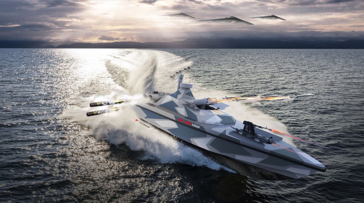 supertermoli's tweet image. Το οπλισμένο ελληνικής ναυπήγησης Μη Επανδρωμένο Ταχύπλοο ST50-USV αποκλειστικά  στο @DefenceReviewGr