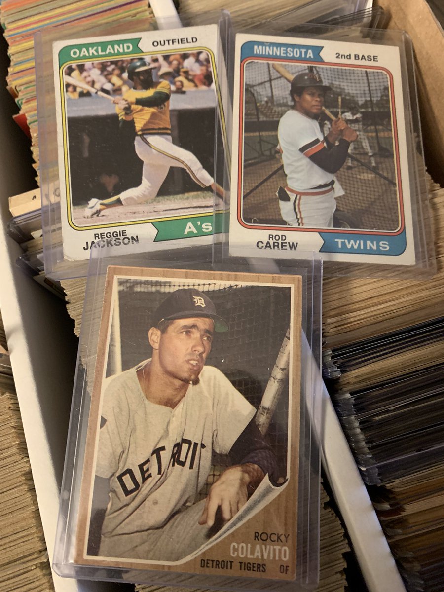 jpiniero's tweet photo. Just going though my cards for trades, and the #1974Topps and the #1962Topps ⚾️cards have really grown on me!!!! My ‘74s all complete, so….
The ‘62s might be next on my “to complete” set, just might be🤔 https://t.co/GIPwGdaUYq