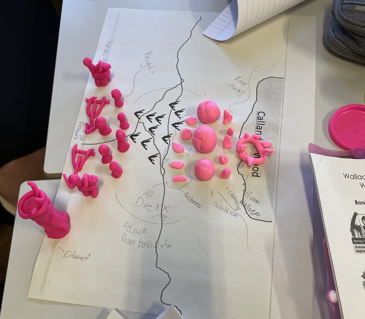 Some fantastic work produced by our historians lately! Summarising the First Crusade and depicting the failure of the Battle of Falkirk play-doh style ⚔️☺️