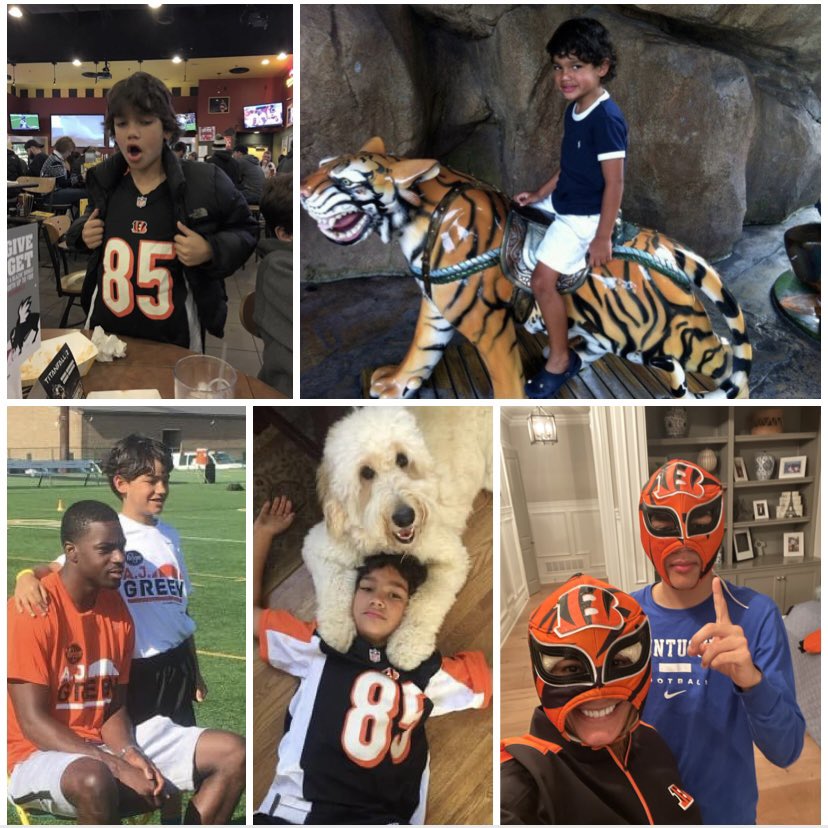 alexshelton53's tweet image. @JimIrsay no one more deserving than my 14yo cousin Lucas &amp;amp; his mother Eleide. Lucas lost his father Rob in March 2020 after a 4 year battle with Stage 4 lung cancer. Die hard Bengals family, but never got to see this success with their father &amp;amp; husband.