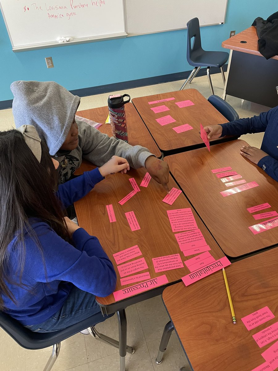 MaryLevy_OCPS's tweet photo. Thanks @PauleHannah @ Tangelo Park for your willingness to collaborate to help kids! I was able to do the weather factors sort with a few students yesterday. We examined errors in reasoning &amp; then did the sort again to work on retrieving the information we talked about! @CDLocps https://t.co/rAEXg2Kcgj