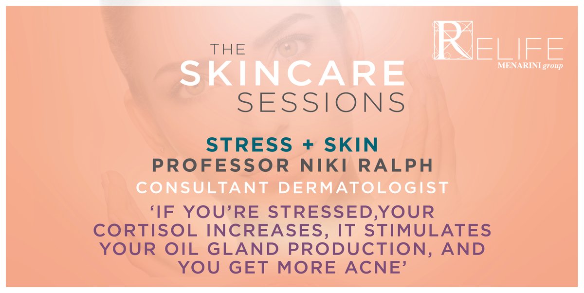RELIFEIrl's tweet photo. The Skincare Sessions The stress-skin connection features advice from RELIFE Ireland Pharmacist Advisor @fabulouspharm and expert insights from Professor Niki Ralph. Tune in now! https://t.co/Di1HBCGko2 https://t.co/T0NGnsKgp2