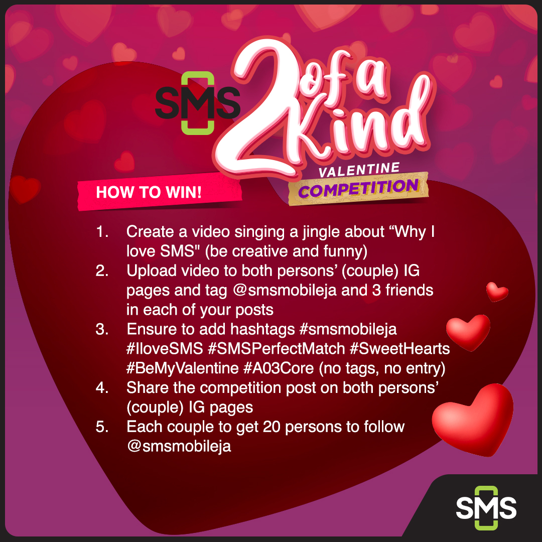 sms_storeja's tweet photo. Jingle and WIN!๐ check out the images to find out how! #smsmobileja, #IloveSMS #SMSPerfectMatch #SweetHearts #BeMyValentine #A03Core - https://t.co/nzEto3SzIo https://t.co/3T346SJgk1