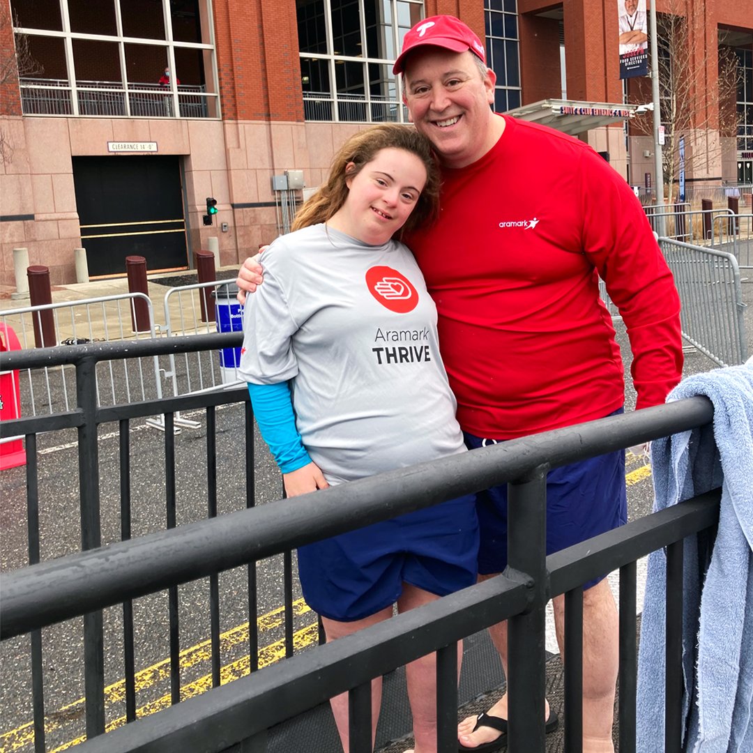 AramarkCareers's tweet photo. This weekend, we were #FreezinForAReason! Aramark employees and members of our Thrive ERG participated in @SpecialOlympiPA's Polar Plunge at Citizens Bank Park!
#PAPolarPop #InclusionRevolution #AramarkThrive #PursueWhatMatters https://t.co/tDuAj7vGYq