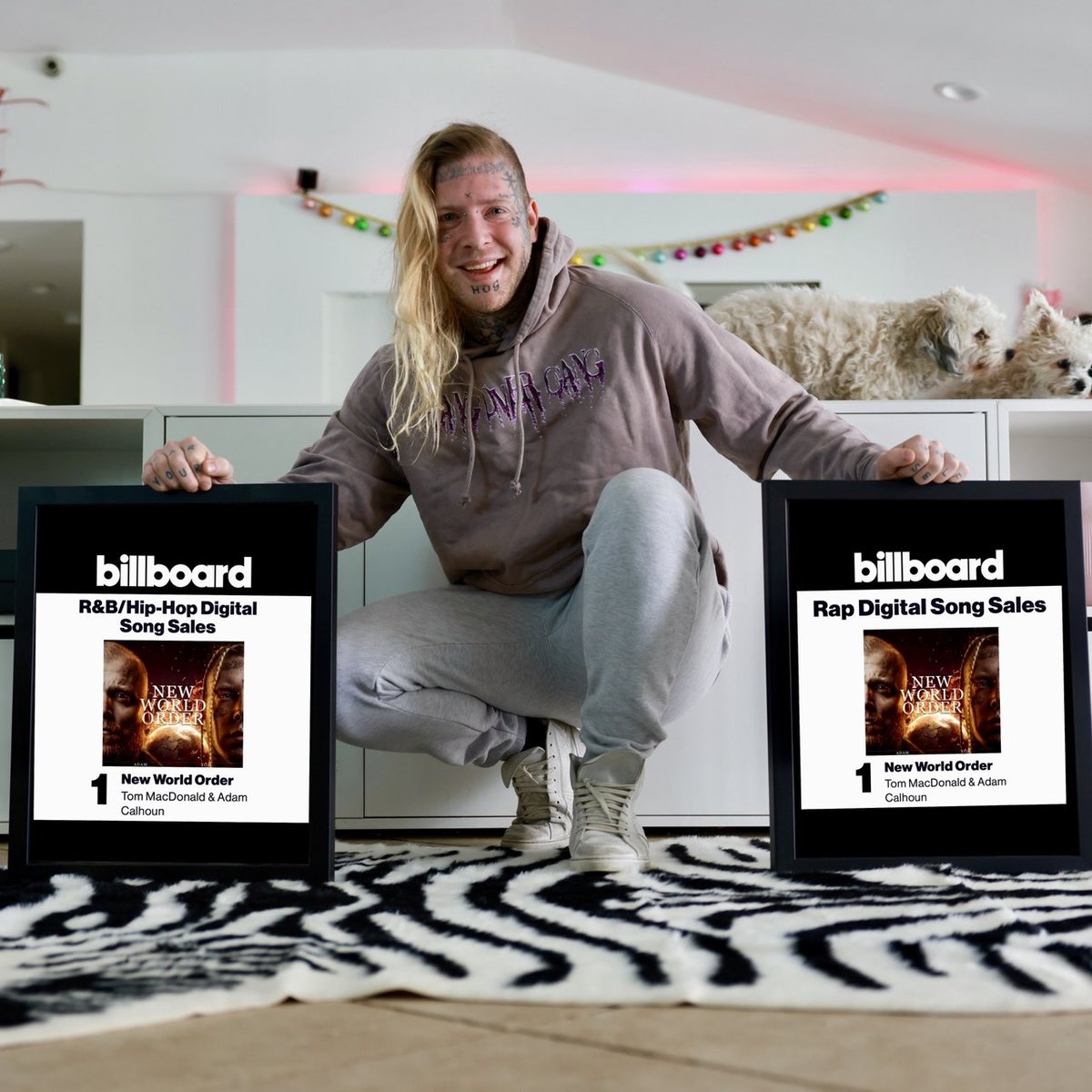 IAMTOMMACDONALD's tweet photo. WE DID IT GUYS!!! Two #1’s for “New World Order” on Billboard!!! This is proof of how powerful the PEOPLE are. We fought against the censorship with everything we had…AND WE WON! THANK YOU SO MUCH FOR STANDING WITH US. Y’all mean the whole dang world to me. Love ya ❤️✌🏻 https://t.co/Bx529AfqVq