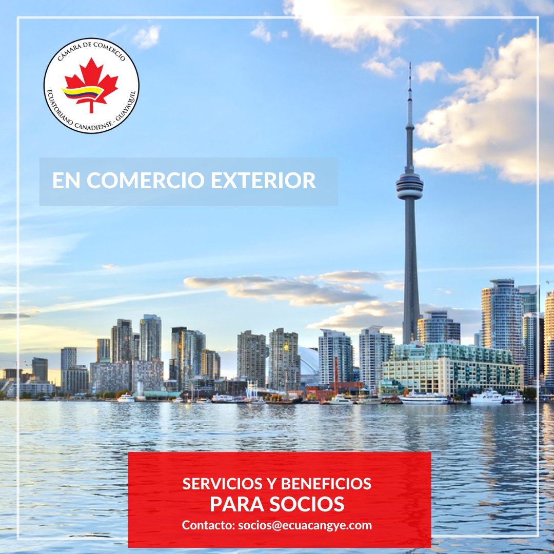 CamaraCanadiens's tweet photo. Obtenga información sobre el acceso de productos al mercado canadiense; oportunidades comerciales; participación en ferias; capacitaciones y asesorías.
Consúltenos por más detalles sobre beneficios exclusivos para #SOCIOSCCECG a través de: socios@ecuacangye.com – 0999320325 https://t.co/COnc5MyA5z