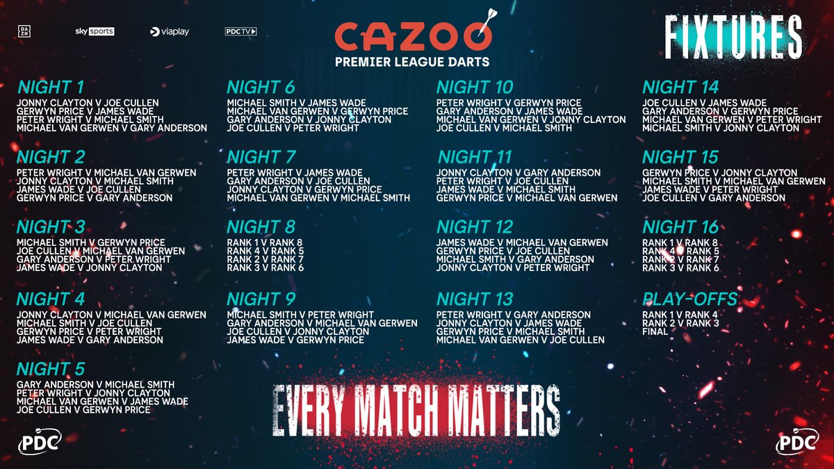 𝗖𝗼𝗻𝗳𝗶𝗿𝗺𝗲𝗱 𝗣𝗿𝗲𝗺𝗶𝗲𝗿 𝗟𝗲𝗮𝗴𝘂𝗲 𝗙𝗶𝘅𝘁𝘂𝗿𝗲𝘀

Here are the confirmed fixtures for the 17 nights of 2022 <a href="/CazooUK/">Gara Tam Kỳ Auto - Xe ô tô cũ, xe tải cũ Quảng Nam</a> Premier League action! 

➡️ bit.ly/2022PLFixtures