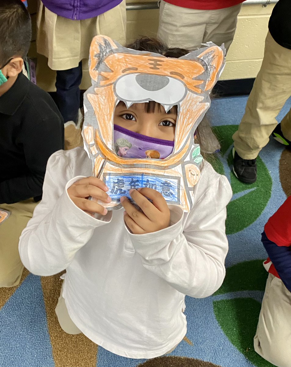 Made masks for Year of the Tiger in Room 104! #LunarNewYear #YearoftheTiger2022 #BeKind #KindnessMatters <a href="/rbpsEAGLES/">Red Bank Primary</a> <a href="/DreamBigRB/">Luigi Laugelli</a> @MsBlackRBPS