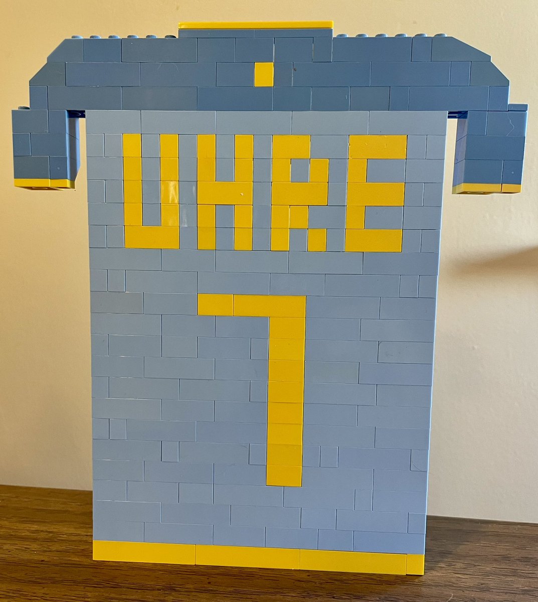 MattRalphSC's tweet photo. To celebrate the Philadelphia Union signing a striker from the land of Lego 🇩🇰 my 6-year-old and I built a Mikael Uhre jersey #DOOP https://t.co/kqrN0KsbLx