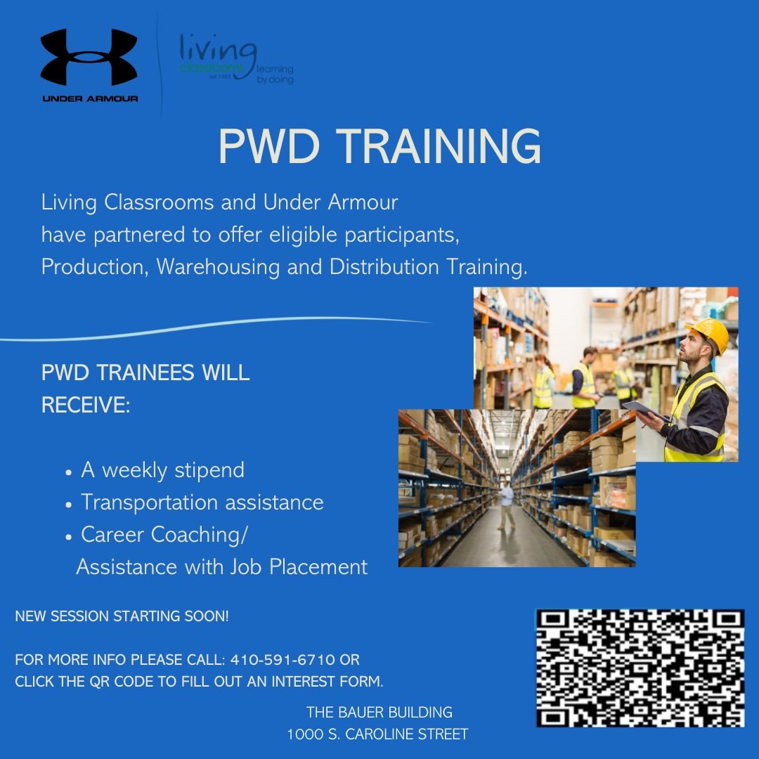 Our Production, Warehousing and Distribution program is accepting recruits! 

The program will take place in the newly renovated Bauer Building across from the Maritime Park on Thames Street. Sign up or learn more using the contact information below.