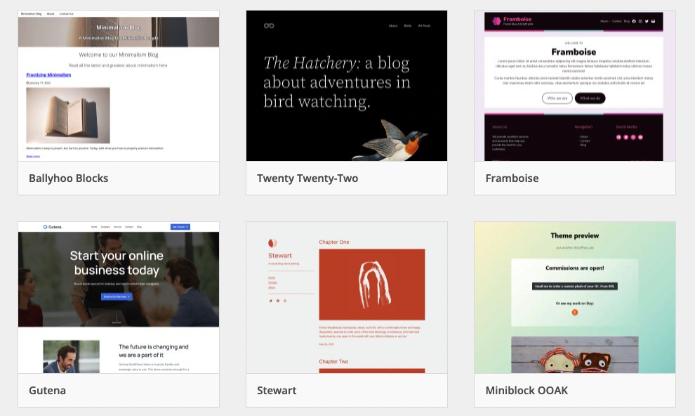 bph's tweet image. Current number of Block Themes, ready for Full-Site Editing in the WordPress repository 4⃣6⃣
wordpress.org/themes/tags/fu…