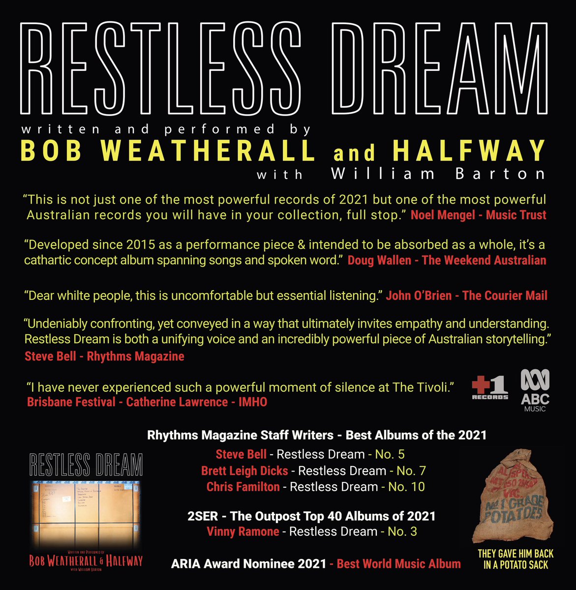 Johnny_Busby's tweet photo. Some press for the Restless Dream project from 2021. @ABCmusic @sonic_sherpa #restlessdream https://t.co/uGTxeasQ8J
