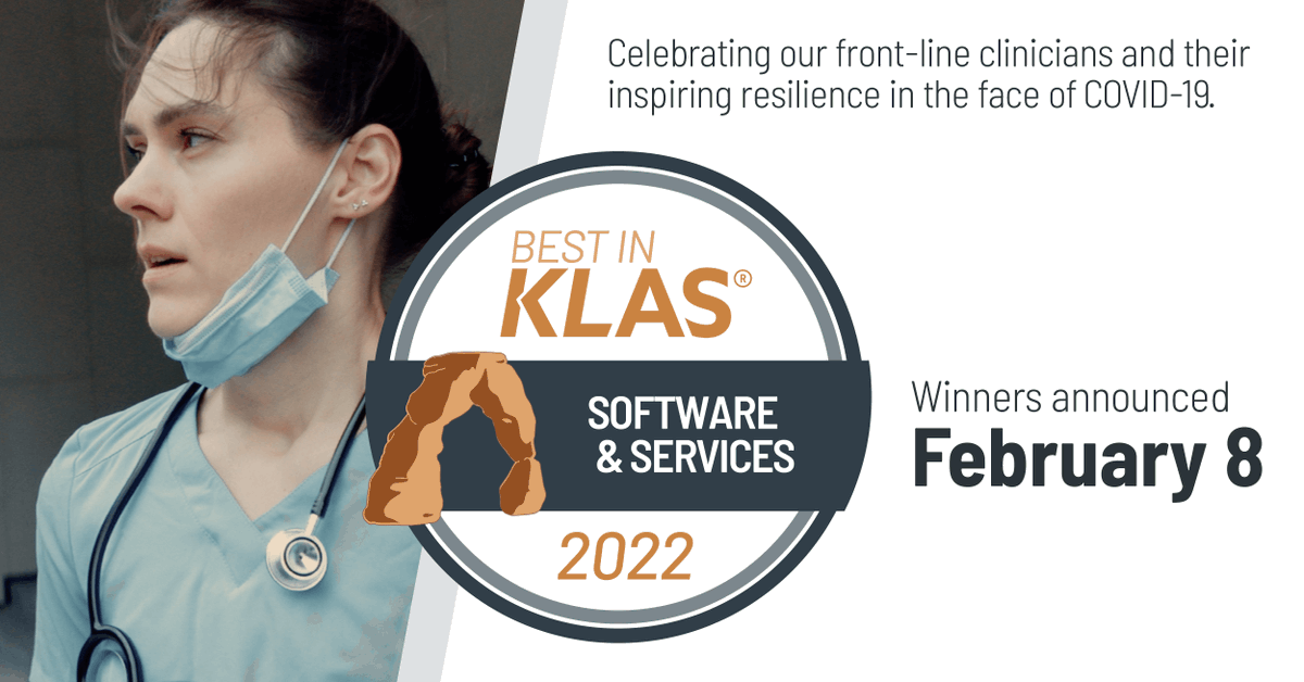KLASresearch's tweet photo. The 2022 Best In KLAS report is coming out February 8th! 

#BestinKLAS #Savethedate #KLASresearch https://t.co/zDAcRRJTFi