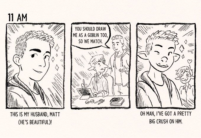 Just a couple of gay goblins! #hourlycomicday 