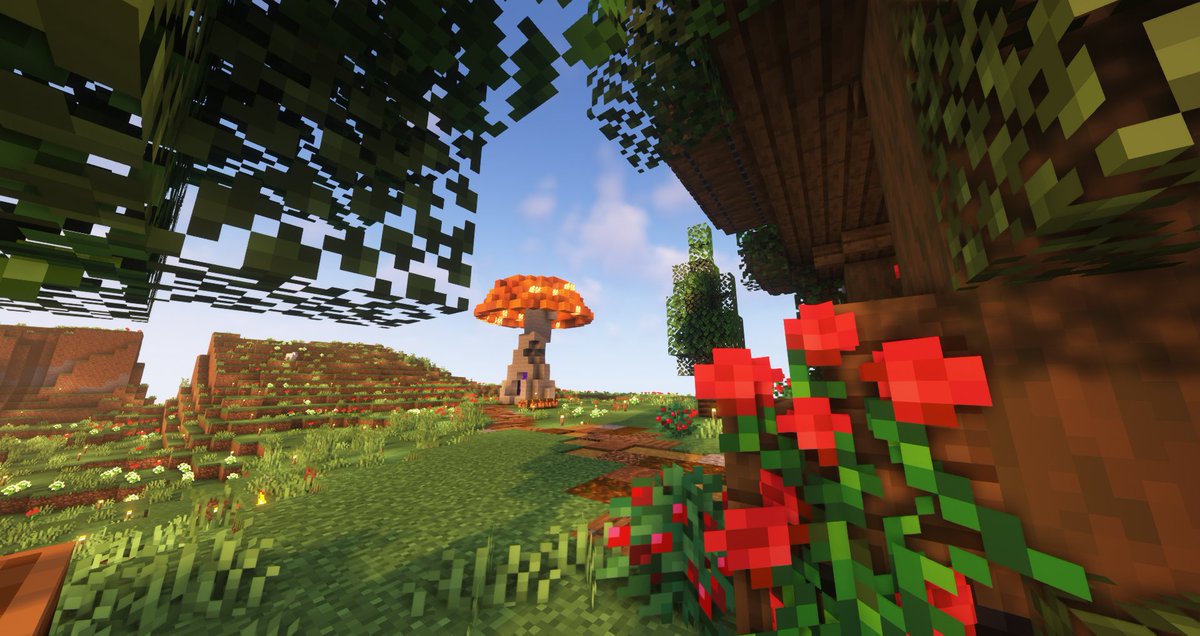 marteii's tweet photo. My little fairytale cabin that I made recently. I think it turned out pretty cute! 🍄 #Minecraftbuilds https://t.co/BMJu3hJpP3