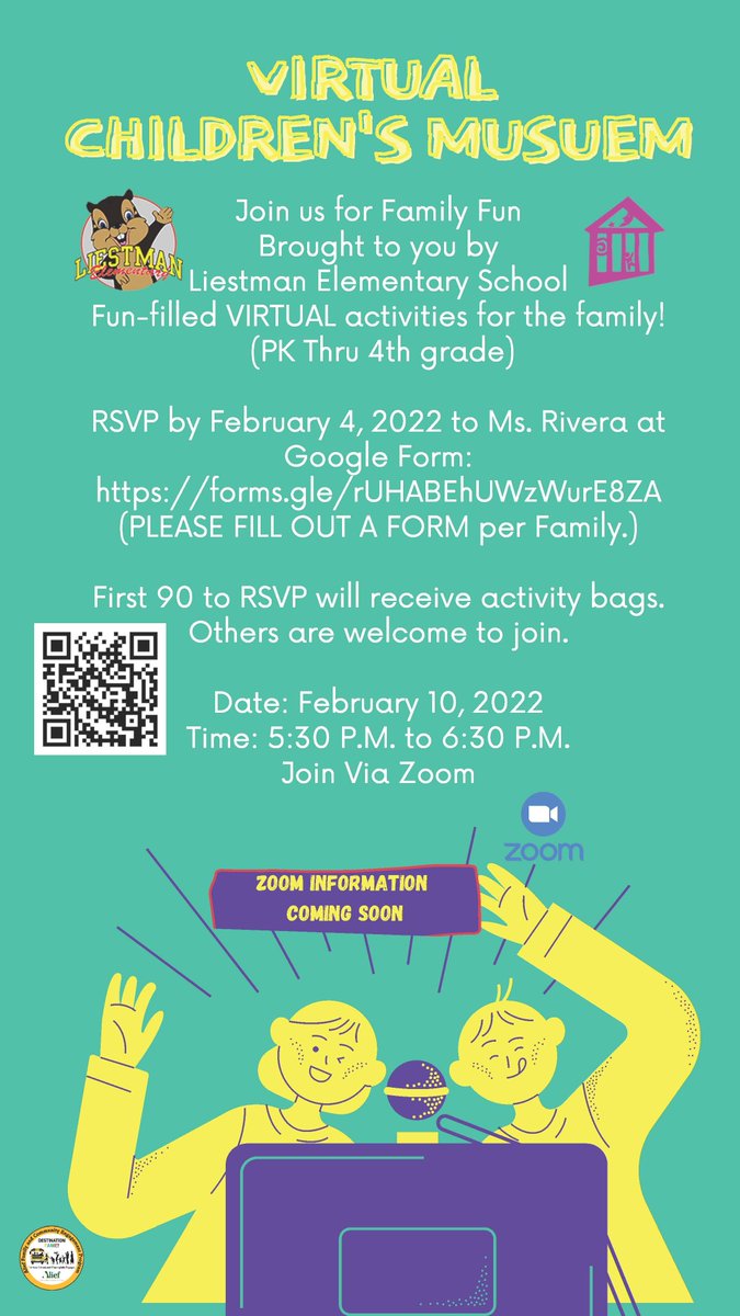 priv0422's tweet photo. Virtual Children Museum Family Night. https://t.co/8afSE7nOCl