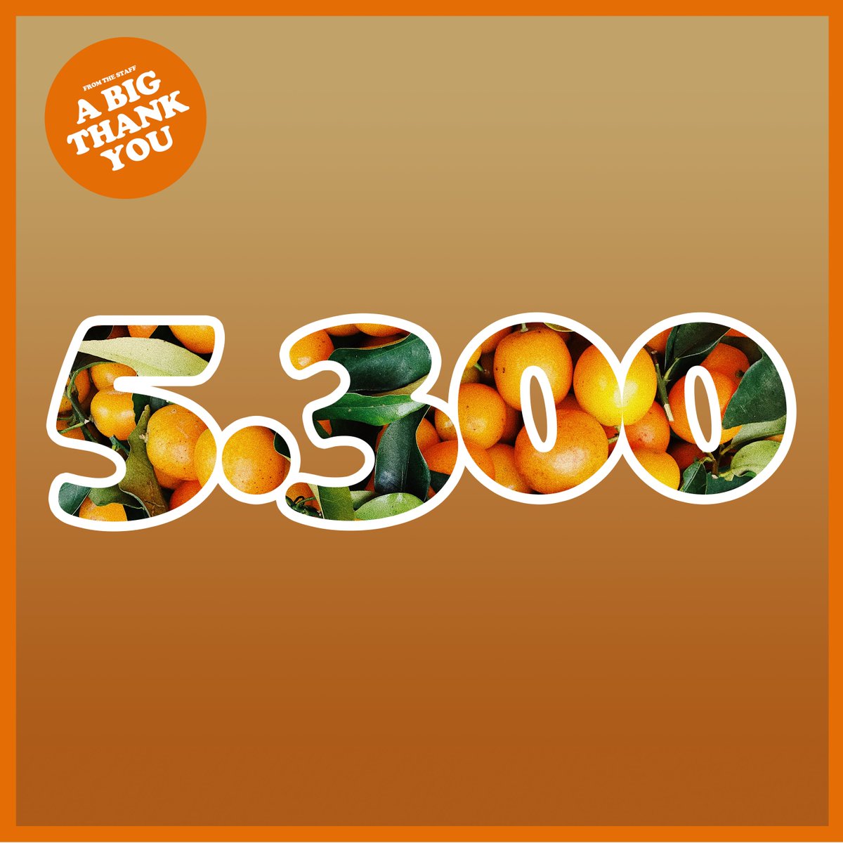 We just hit 5.300 - Thank you everyone. bit.ly/ninetofive-you…