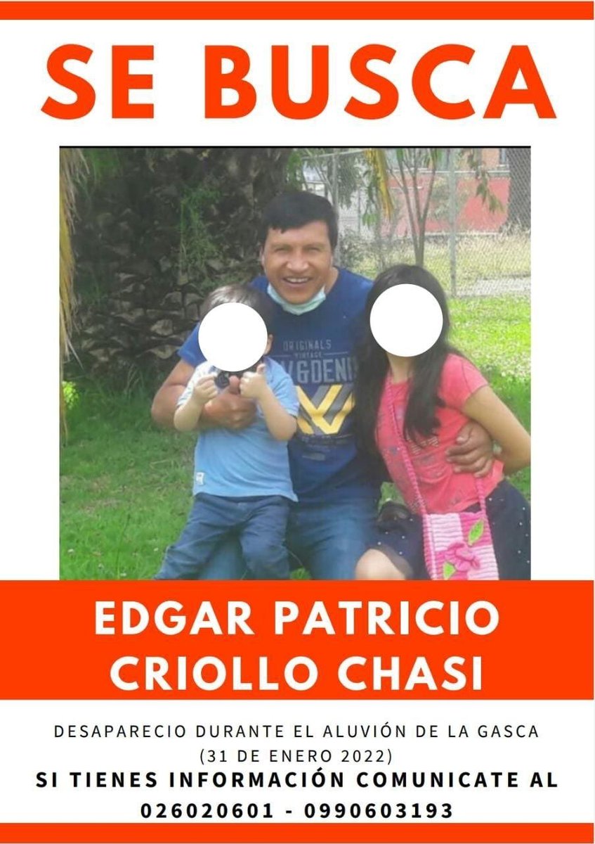 criscrosdg's tweet photo. Ayúdanos a encontrarlo, desapareció durante el aluvión de la Gasca #LaGasca #LaGascaNosNecesita #Desaparecidos https://t.co/H9K6Farfxp