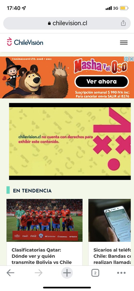 Yekaparedes's tweet photo. De que sirve @chilevision  si no se puede ver el partido? https://t.co/9ElSSXS4oh