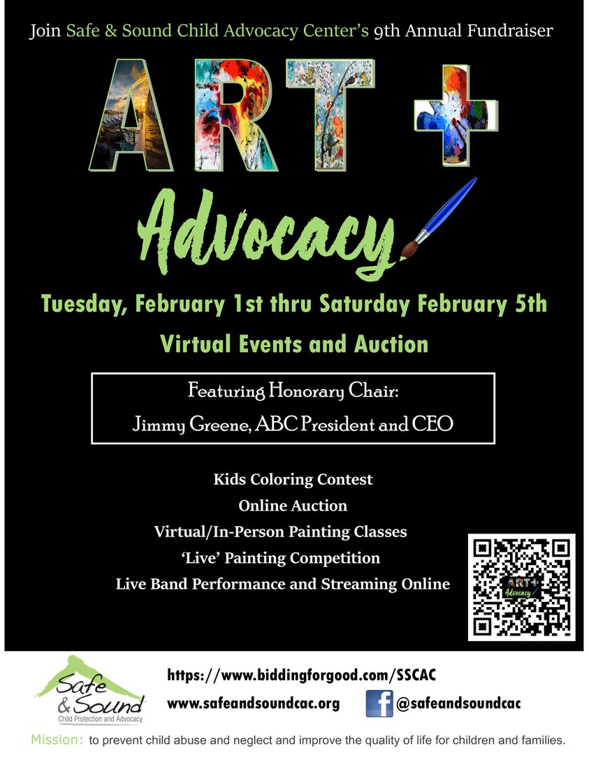 safeandsoundcac's tweet image. Join us for Safe and Sound&apos;s 9th Annual Art + Advocacy Auction! - mailchi.mp/d9fb17613560/9…