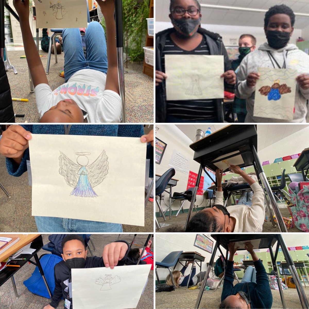 5th Grade studying Michelangelo and The Renaissance in CKLA. The students had the opportunity to duplicate his challenges of painting on the ceiling of the Sistine chapel. <a href="/vFowlerRocks10/">Vicky Schrock Fowler</a> <a href="/DrAngelaDraper/">Angela Draper</a> <a href="/PrinJLindsay/">Jeanelle Lindsay</a>