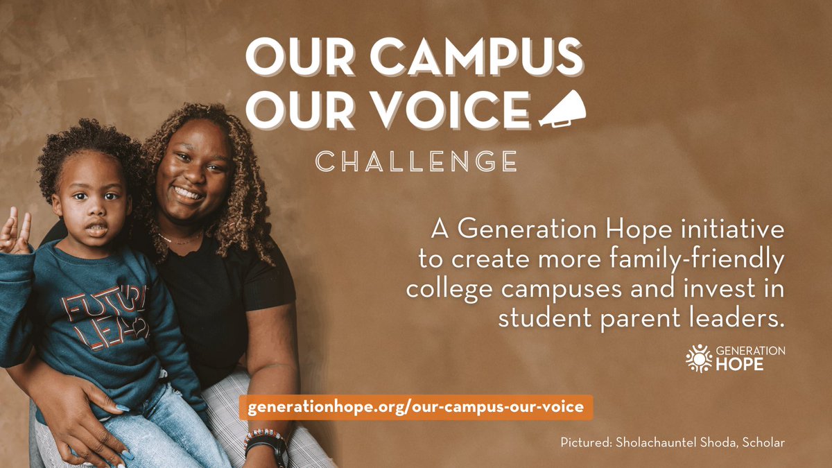 What happens when #StudentParents have the resources to dream big? Innovative solutions! Congrats to the 12 current/former #StudentParents awarded grants to create #FamilyFriendly campuses through @SupportGenHope’s inaugural #OurCampusOurVoice Challenge: utm.guru/ueacw!