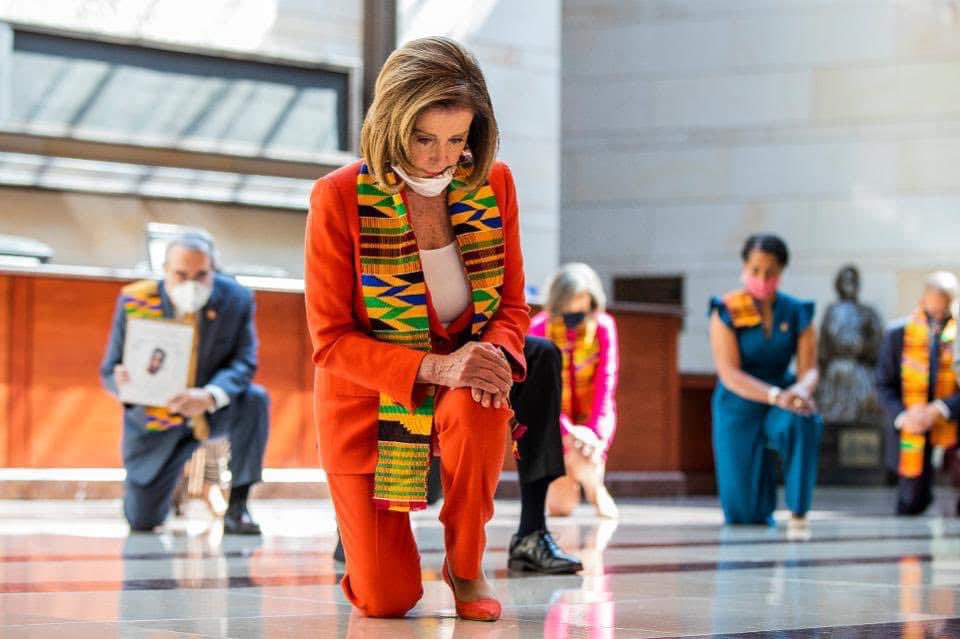 Just checking in to see how Black America is doing now that Democrats control the house, senate, and White House? 
I know gas prices are high, crime is skyrocketing, and the grocery shelves are empty…
But at least <a href="/SpeakerPelosi/">Nancy Pelosi</a> got on her knees for your vote. 
😂😂😂
