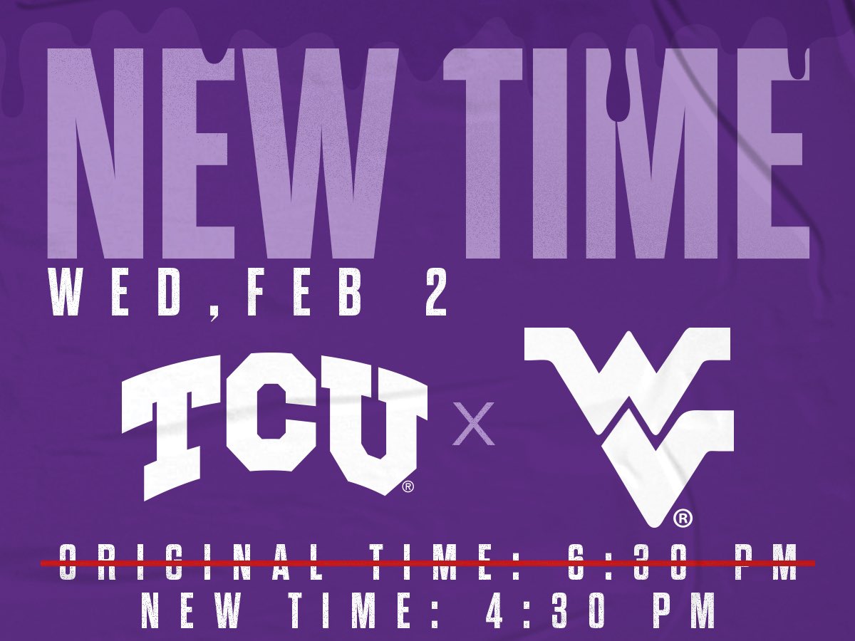 tcuwbb's tweet photo. After looking at the forecast we’ve decided to move up our next game! 

Have tickets? 👀 on your inbox
Need tickets? 🎟 https://t.co/AYOLpqJFZY

#GoFrogs 😈🐸 https://t.co/Njt9xFLfGh