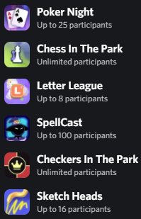 VenoxNet's tweet photo. You may have noticed that Discord has added an activities button. However, this doesn't mean Venox will be removing the "/activities" command.
The button will only be available for 3 months and not all of the activities are available.
But, you can use Venox for any activity!😮🥳 https://t.co/jLLuq35MEd