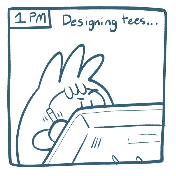 Taking a short break from #HourlyComicsDay to get back to drawing new tees... 