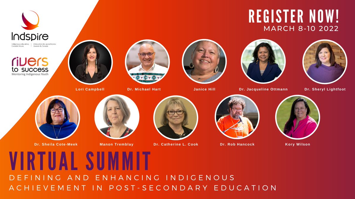 Indspire's tweet image. Registration has opened for Indspire’s 2022 Virtual Summit happening from March 8-10, 2022! 🤩

Register today 👇
eventbrite.ca/e/defining-and… 

#Indspire #RiversToSuccess #Summit #R2S